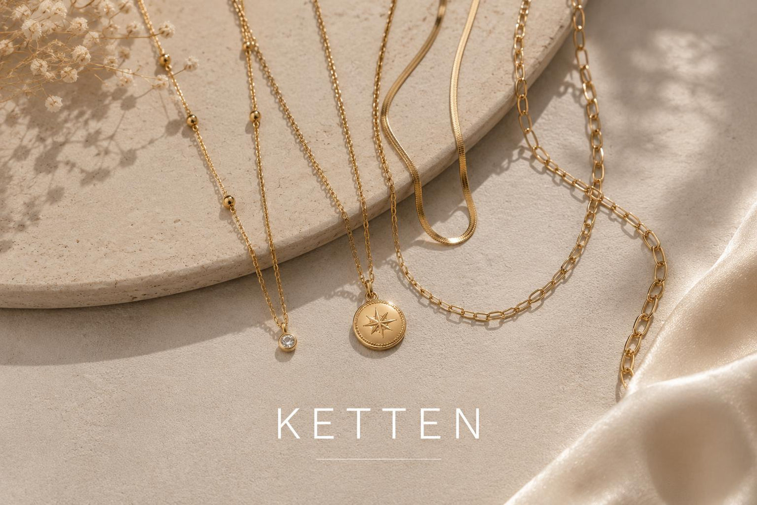 Edle Halsketten und Ketten aus robustem, wasserfestem Edelstahl in Gold und Silber