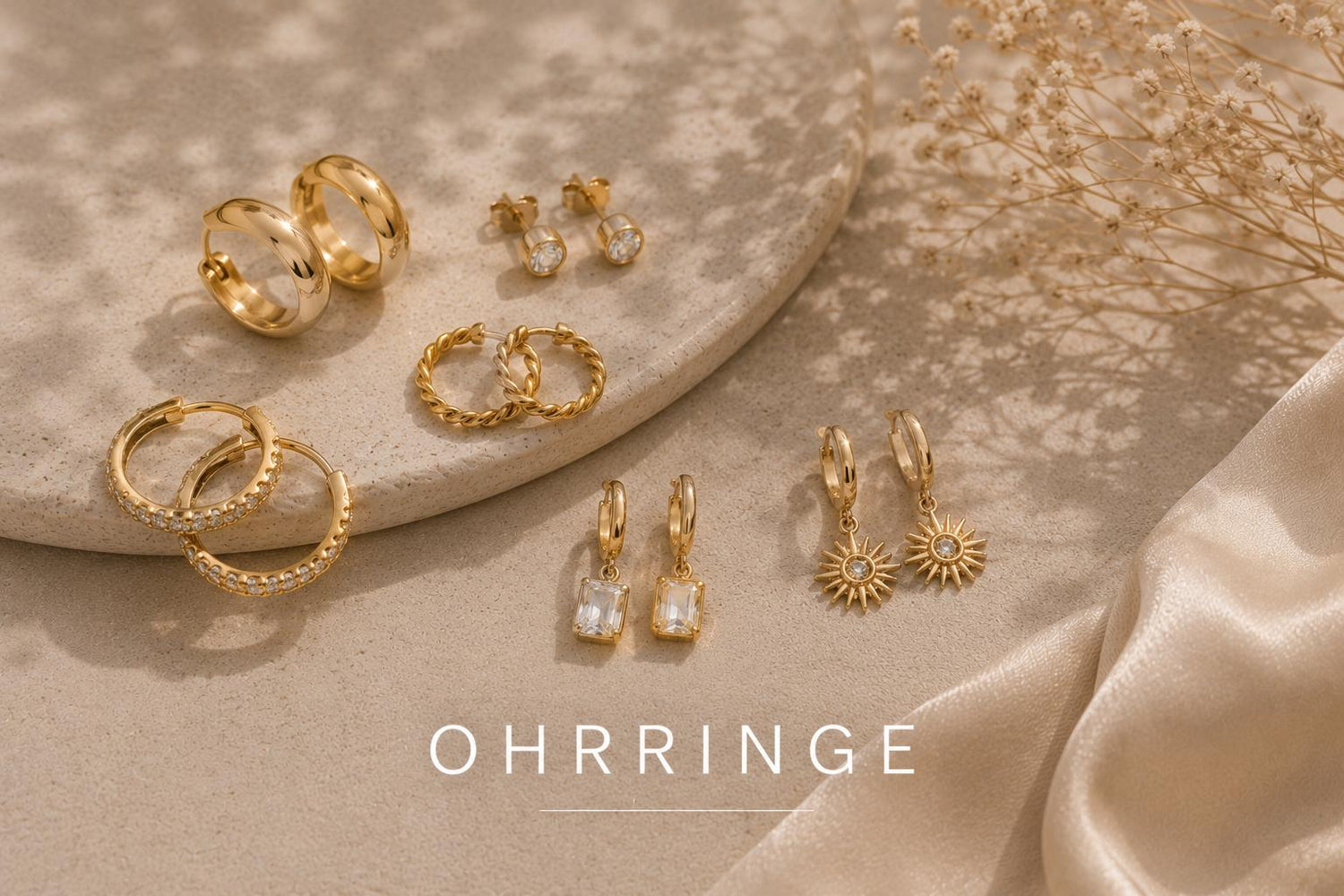 Elegante Ohrringe, Creolen und Ohrstecker aus allergikerfreundlichem Edelstahl von Nevaja